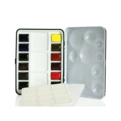 GOLDEN® | QoR® Mini Watercolour Box — 12 Half Pans -Golden || Pebeo || Daler-Rowney Shop GOLDENC2AE7CQoRC2AEMiniWatercolourBoxE2809412halfpans 3