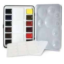 GOLDEN® | QoR® Mini Watercolour Box — 12 Half Pans -Golden || Pebeo || Daler-Rowney Shop GOLDENC2AE7CQoRC2AEMiniWatercolourBoxE2809412halfpans 4