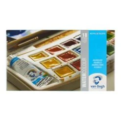 Royal Talens Van Gogh Watercolour Set - 18 Half Pans 8 Royal Talens Van Gogh Watercolour Set - 18 Half Pans -Golden || Pebeo || Daler-Rowney Shop RoyalTalensVanGoghWatercolourSet 18halfpans 3