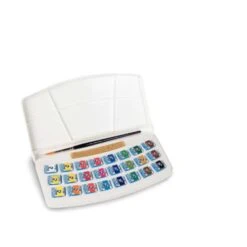 Royal Talens Van Gogh Watercolour Set - 24 Half Pans -Golden || Pebeo || Daler-Rowney Shop RoyalTalensVanGoghWatercolourSet 24halfpans 1