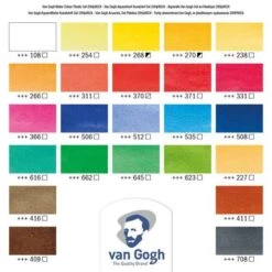 Royal Talens Van Gogh Watercolour Set - 24 Half Pans -Golden || Pebeo || Daler-Rowney Shop RoyalTalensVanGoghWatercolourSet 24halfpans 3
