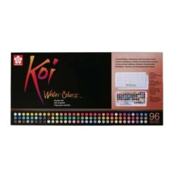 Sakura | Koi Water Color Studio Set — 96 Half Pans -Golden || Pebeo || Daler-Rowney Shop Sakura7CKoiWaterColorStudioSetE2809496halfpans 4